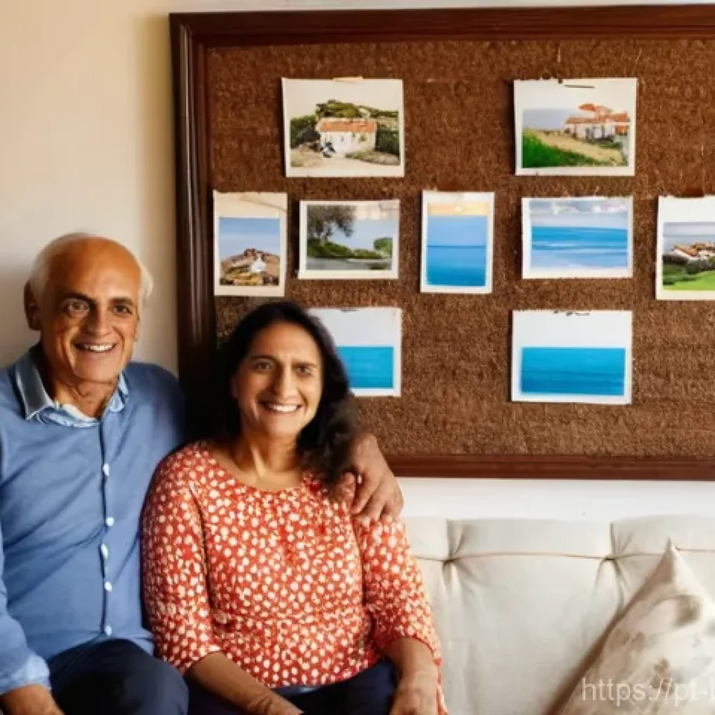 채권 투자에 적합한 장기적인 목표 설정 - **Prompt:** "A vibrant, warm image of a Portuguese family (mother, father, and a child around 8-10 y...
