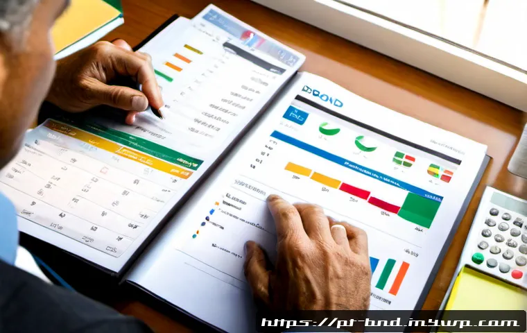 Home 17 채권 투자 전략에서의 회계 방안 - Photorealistic Brazilian financial advisor reviewing a bond investment portfolio with an older Portu...